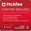 McAfee Internet Security 2024 1 User, 1 Year